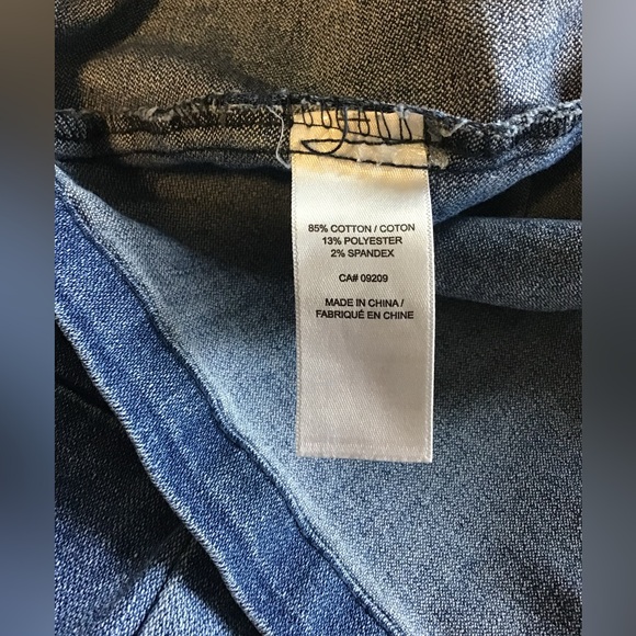 Cleo Denim Dress Dark-wash faux Button Up Body-con, 10 - Picture 4 of 4